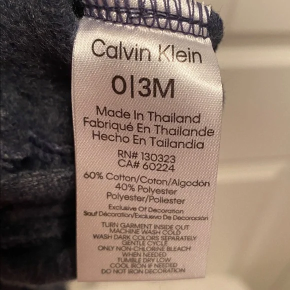 Calvin Klein Charcoal Hooded Baby Onesie…size 0-3 months - Picture 4 of 5